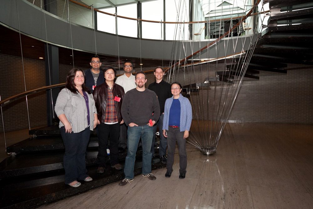 The VRoom 360 team in an atrium