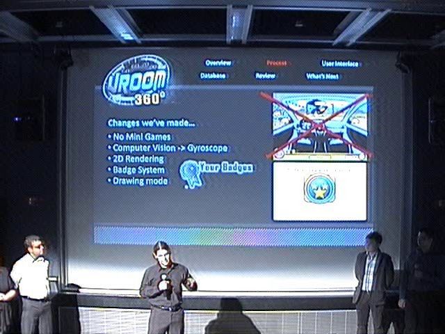 The team on stage presenting changes made to the app
